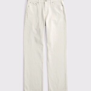 Abercrombie & Fitch women's Cream/light gray Straight Jeans